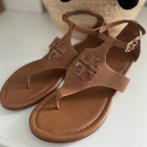 Tory Burch Tan Mesh Sandals